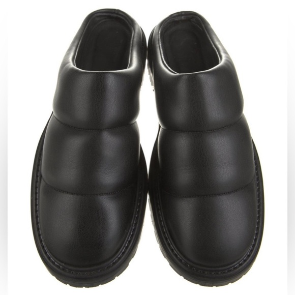 Staud black vegan leather lug soled mules - Picture 1 of 4